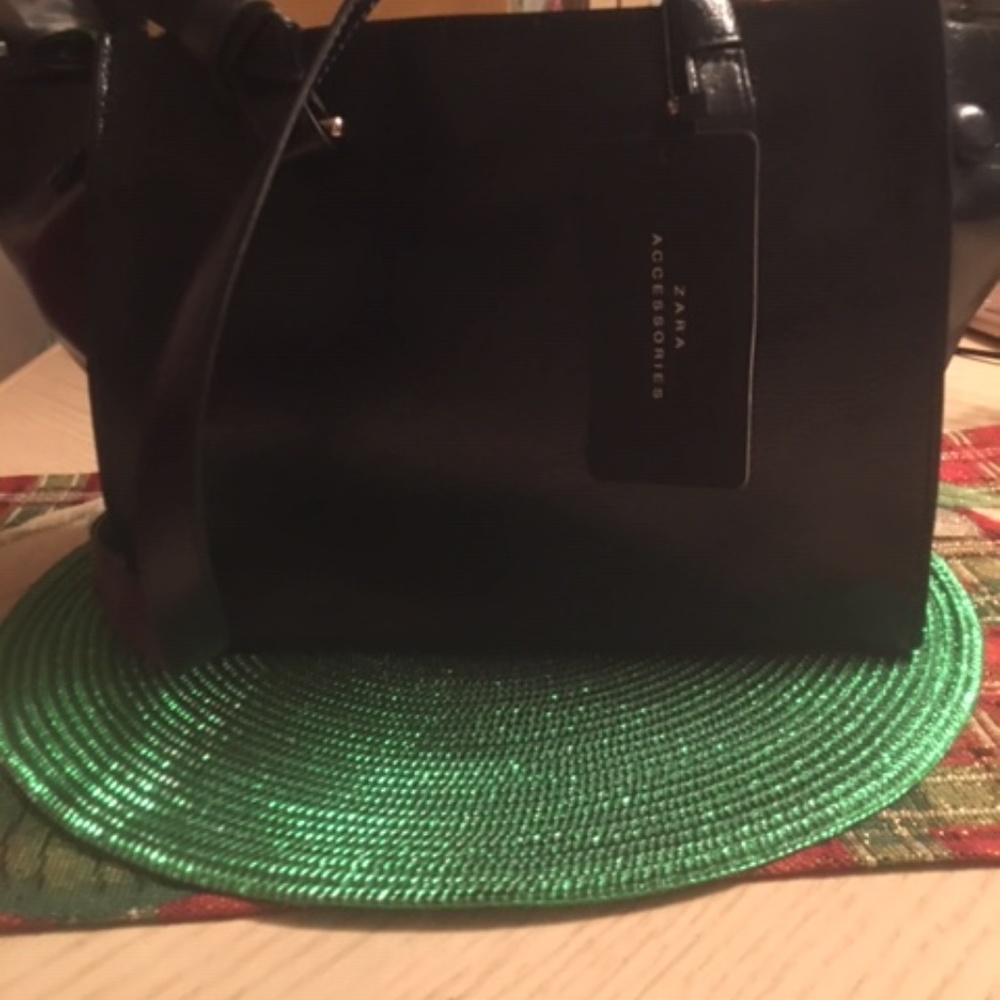 Zara Black Shoulder / Handbag NWT - Picture 3 of 4